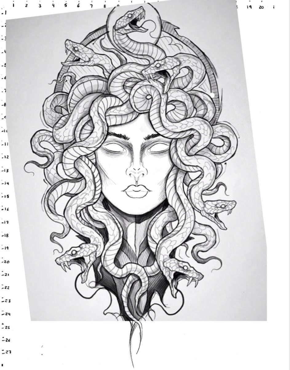 medusa tattoo boceto