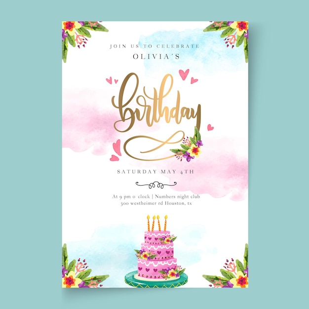 bday party invitation templates