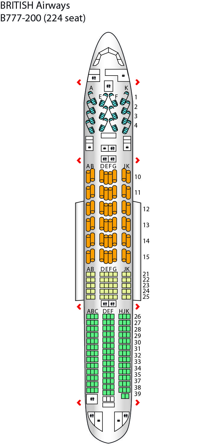 ba airplane seating plan