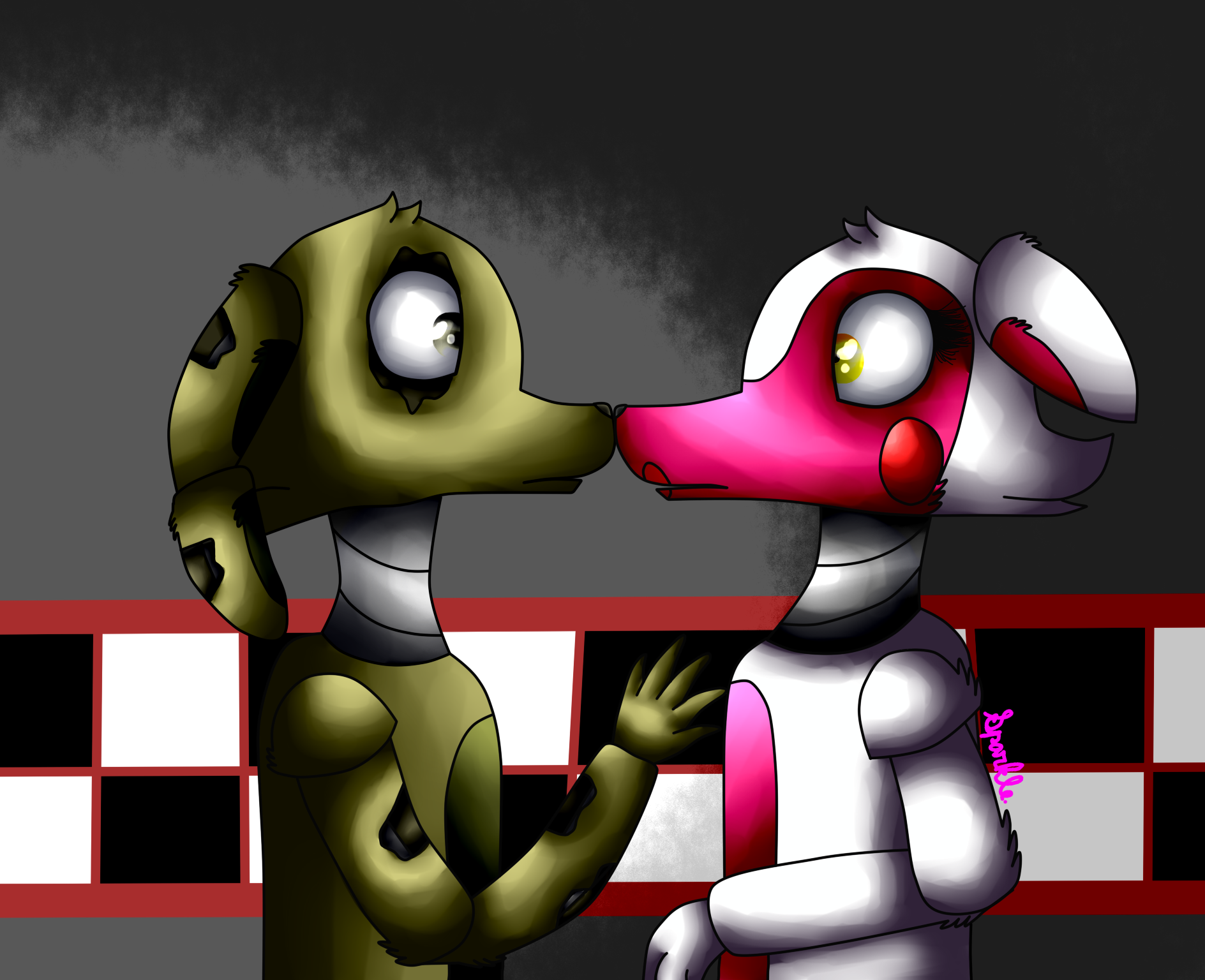 springtrap x mangle kiss