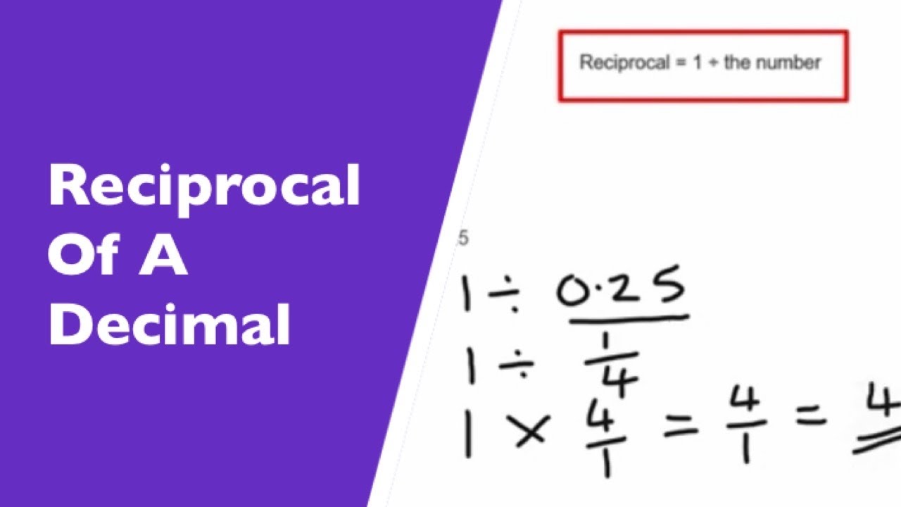 reciprocal of a decimal