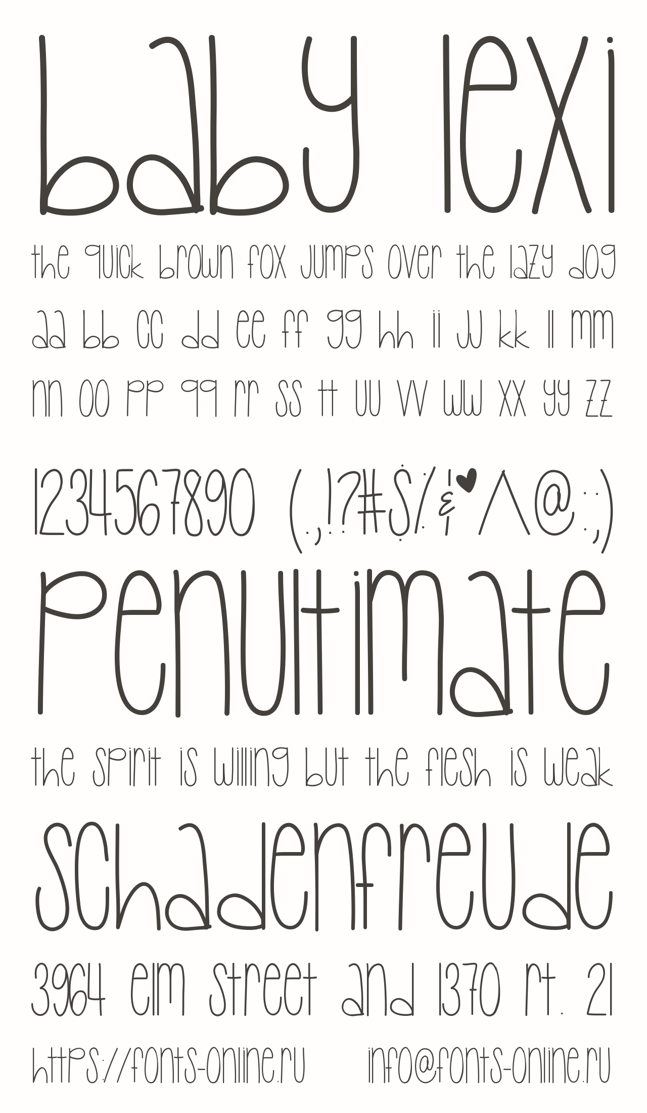 baby lexi font