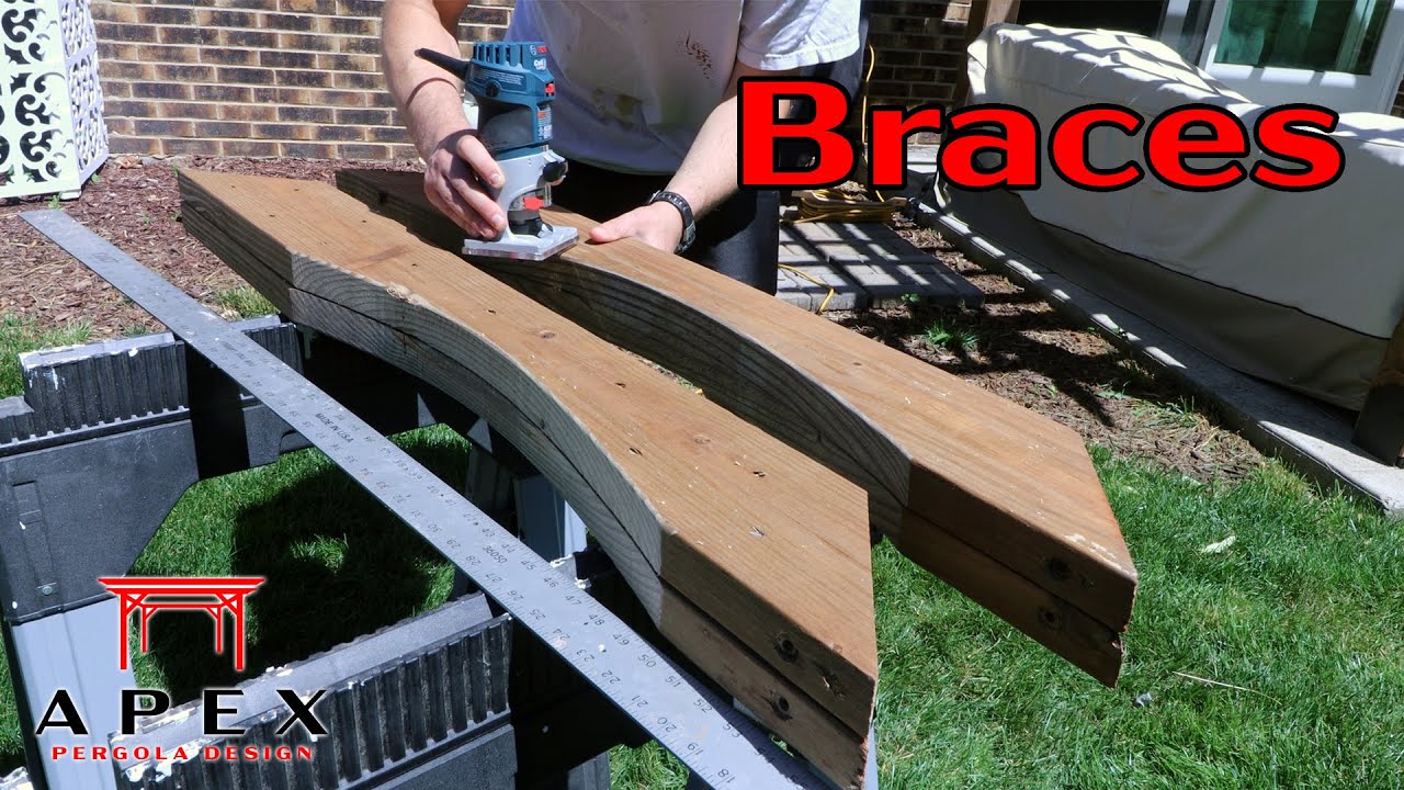 wood braces for pergola