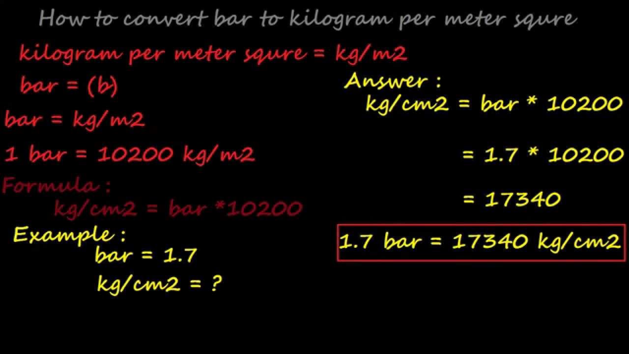 bar to kg per cm2