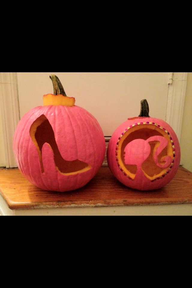 barbie pumpkin carving