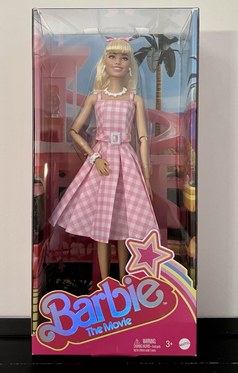 barbie the movie doll in pink gingham dress stores