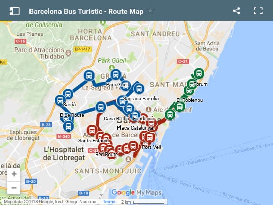 barcelona hop on hop off bus route map pdf