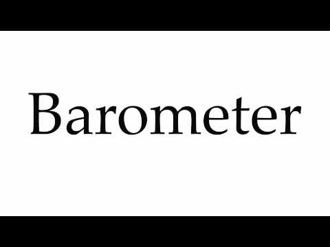 barometer pronunciation