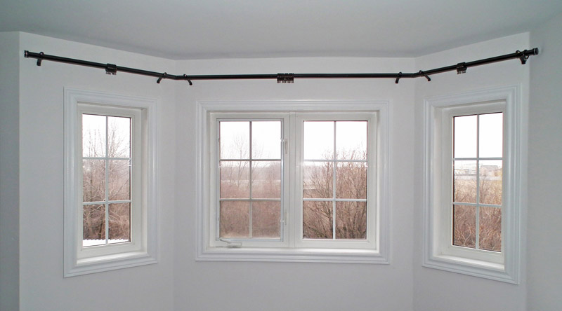 bay window drapery rod