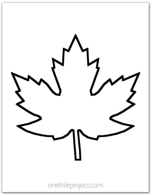 maple leaf printable template