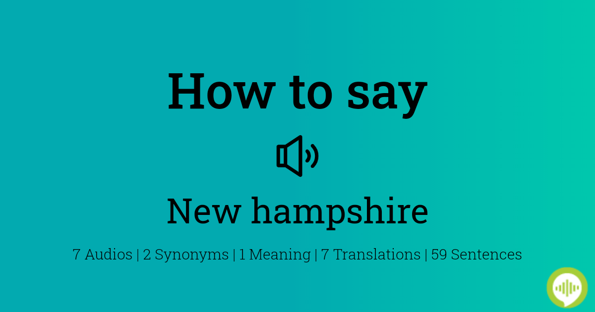 como se pronuncia new hampshire