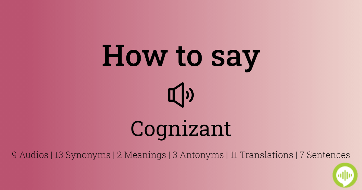 cognizant meaning in malayalam