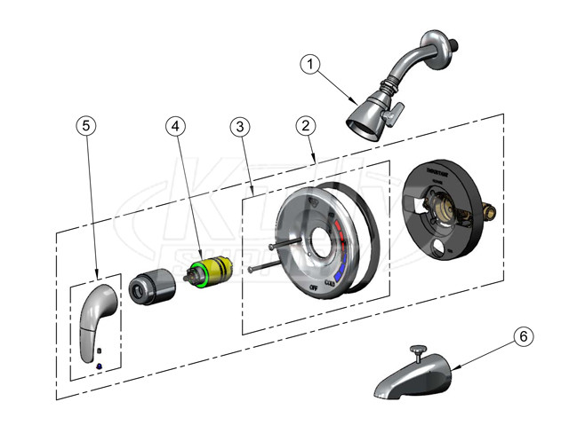 shower handle parts diagram