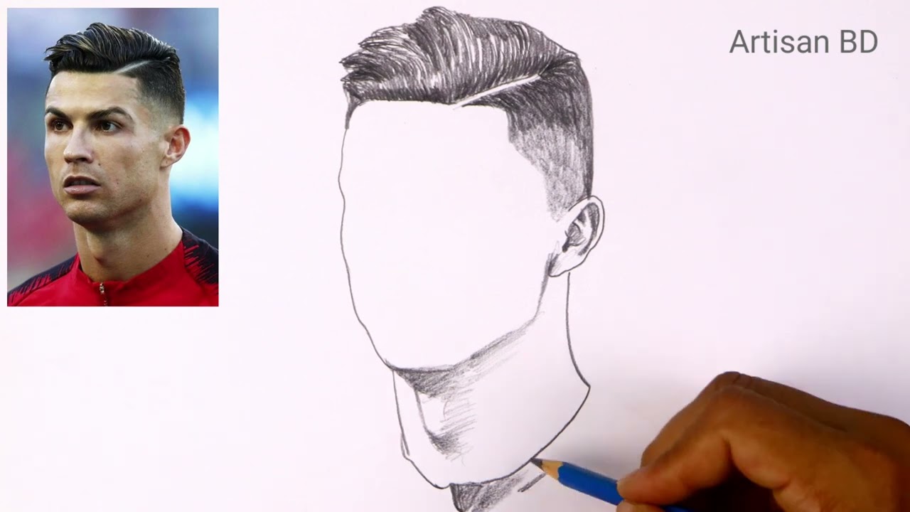 how to draw a ronaldo