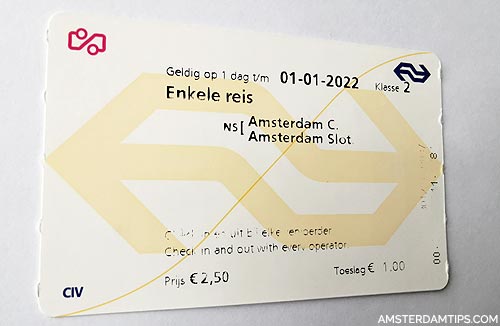 amsterdam haarlem train ticket price