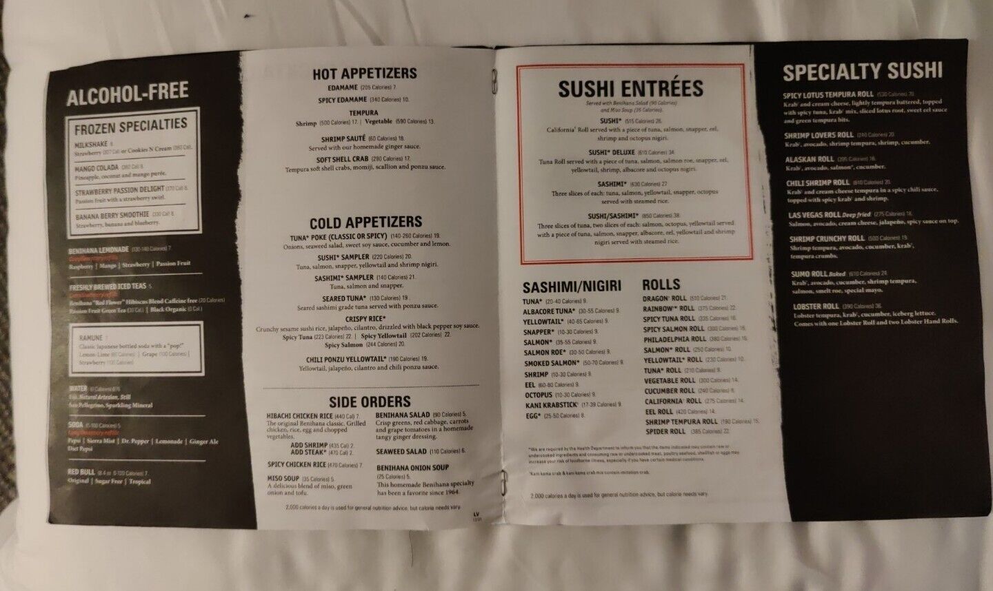 benihana to go menu