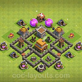 best town hall 4 base