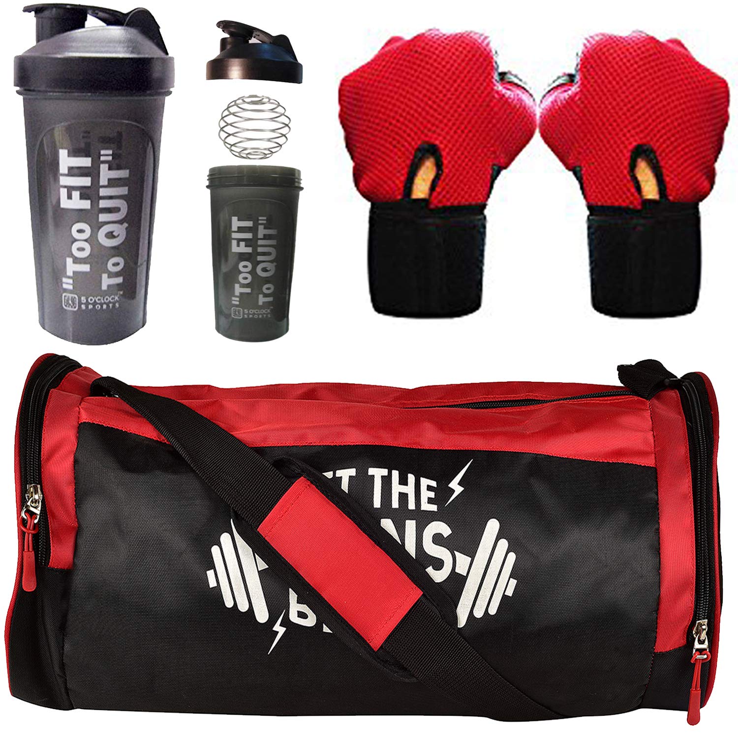 gym bag and shaker combo