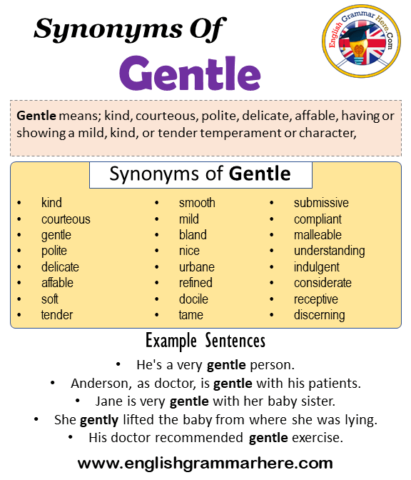 gentler synonym