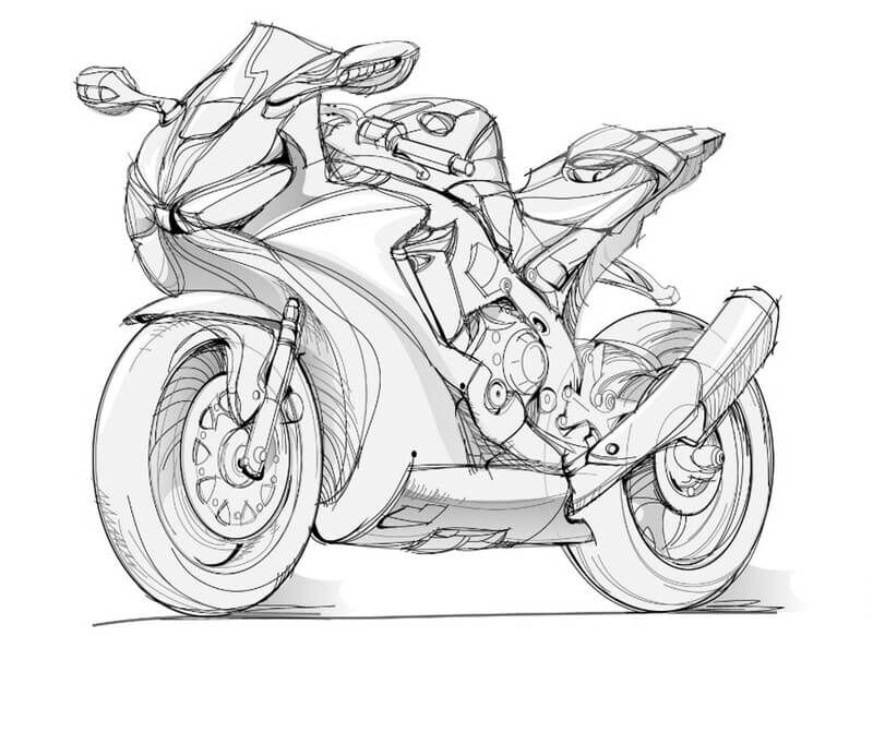 bike drawing pictures