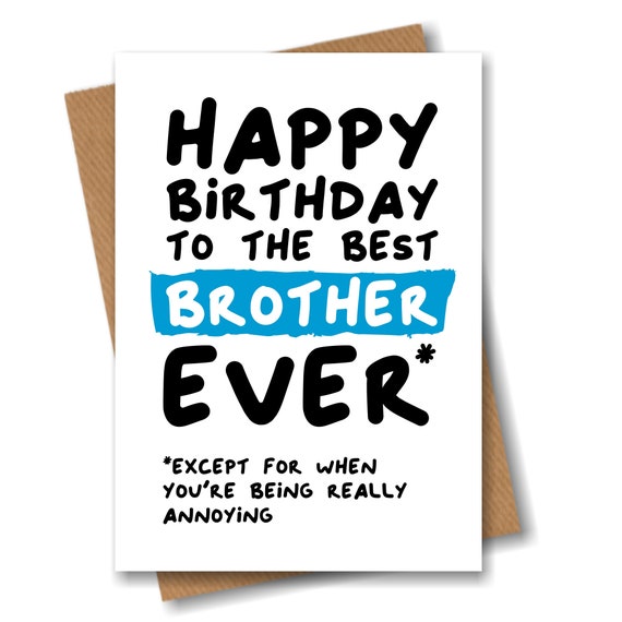 birthday cards brother humor