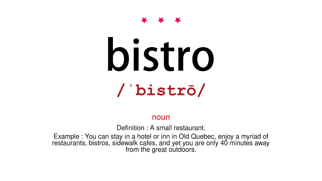 bistro pronunciation