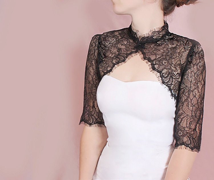 black bolero lace