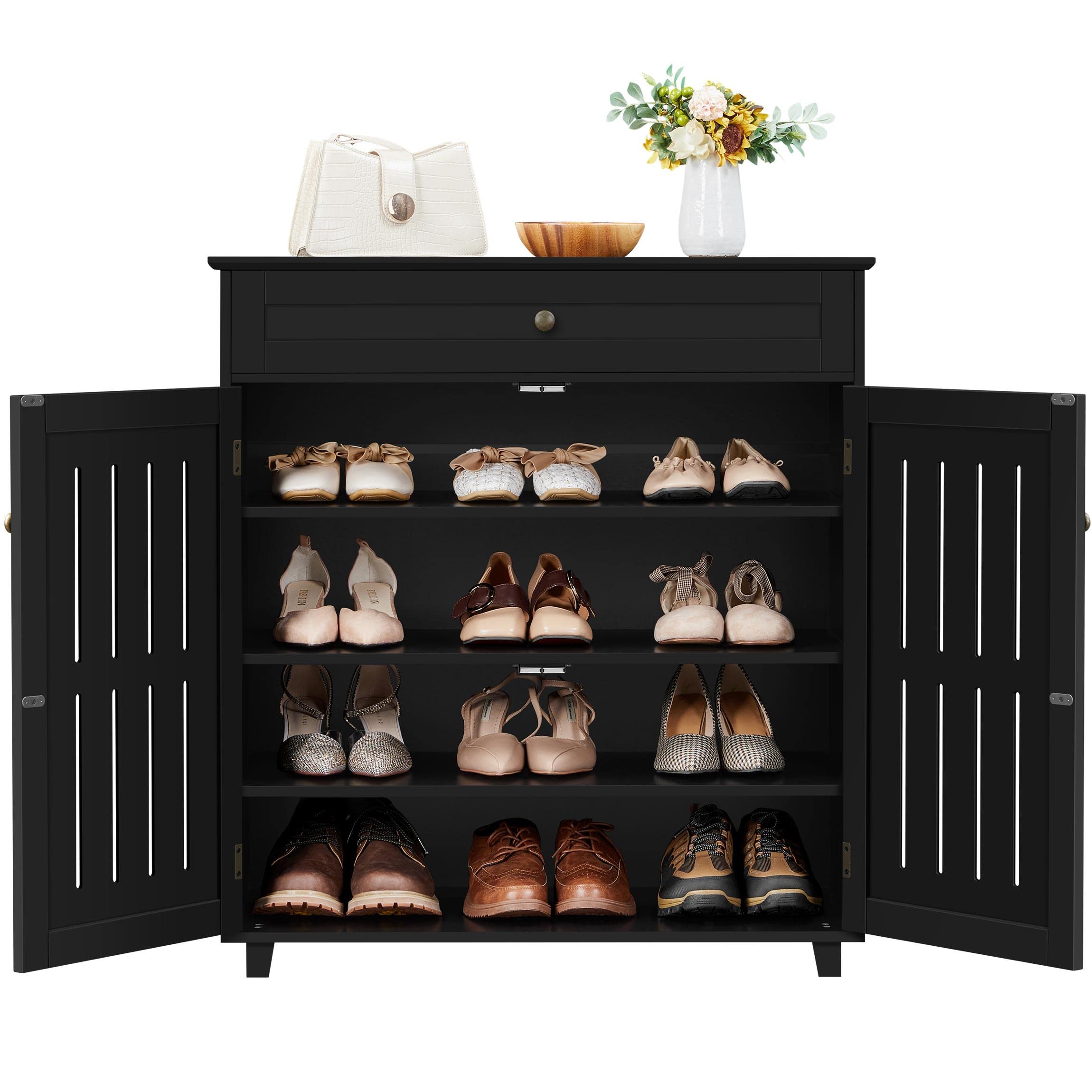 black shoe cubby