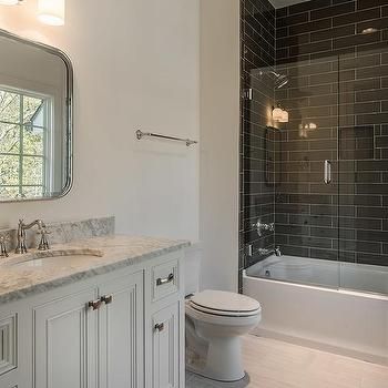 black shower tub combo