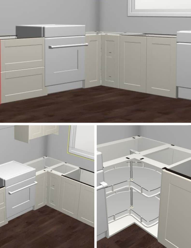 blind corner cabinet solutions ikea