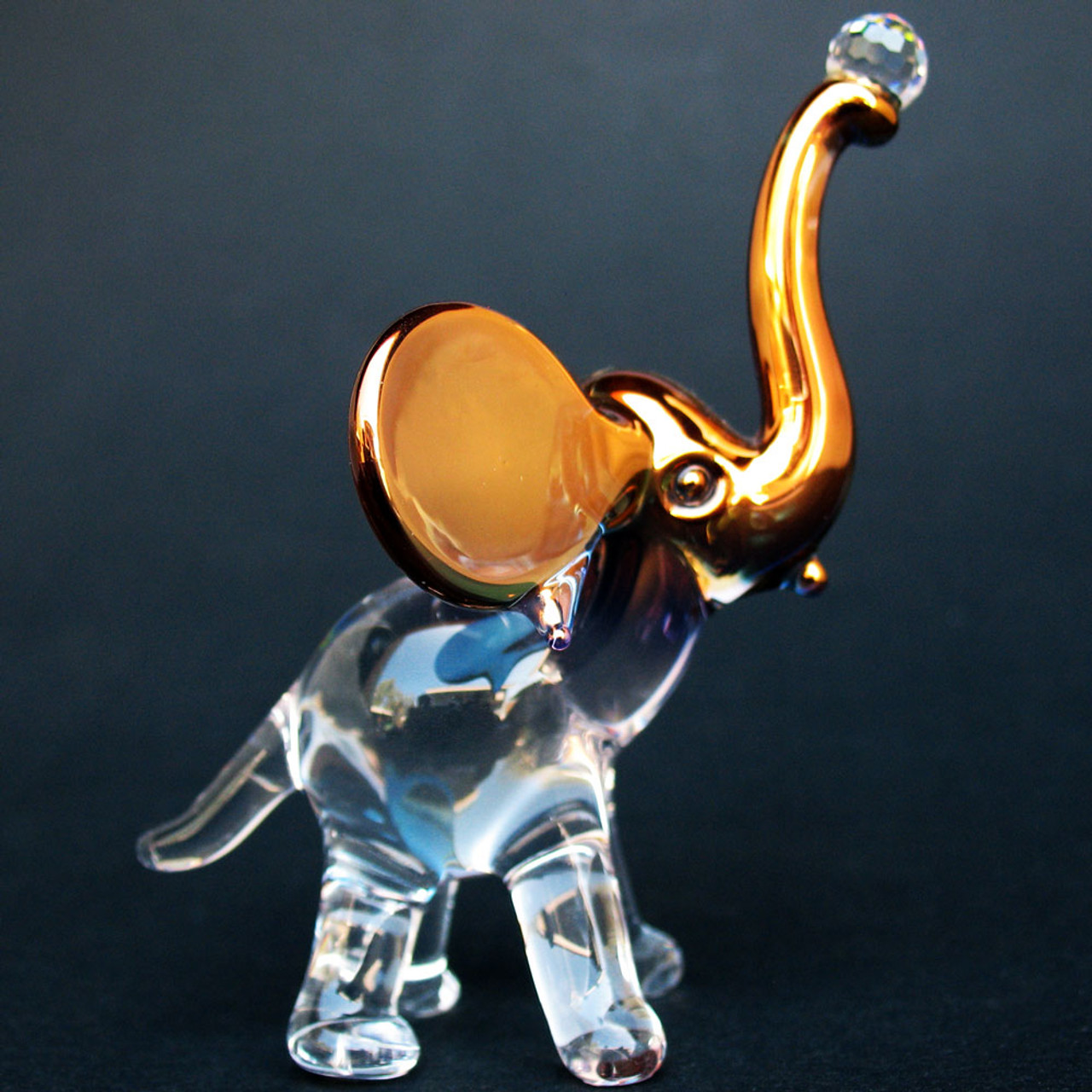 blown glass elephant