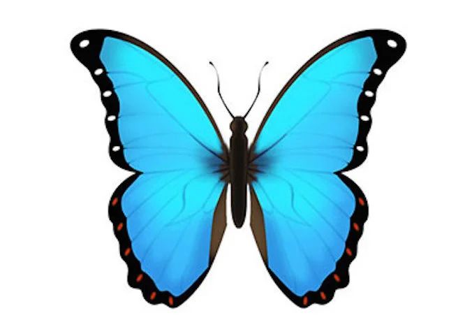 blue butterfly emoji meaning