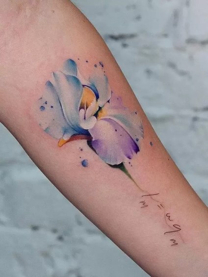 blue iris tattoo meaning