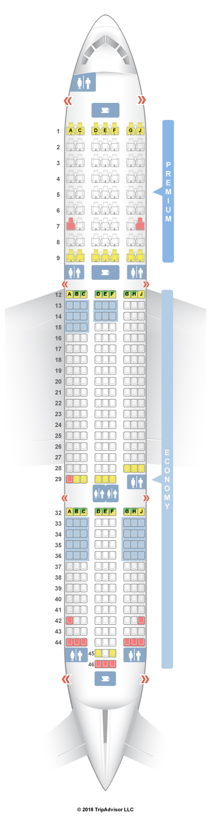 boeing 787-9 dreamliner seat map