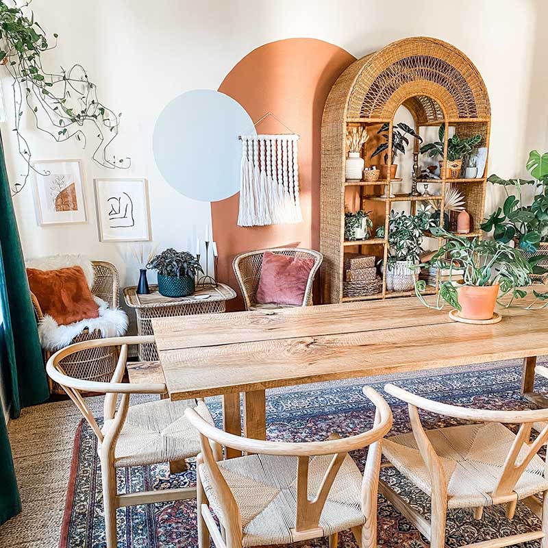 boho dining room chairs