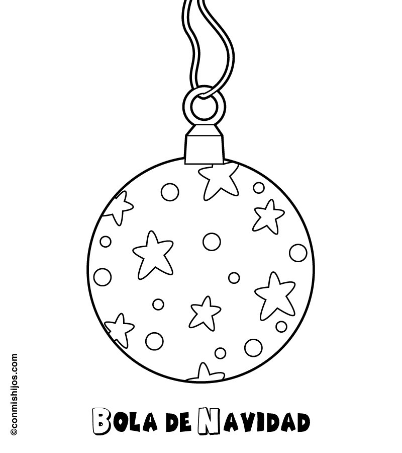 bolas de navidad para colorear e imprimir