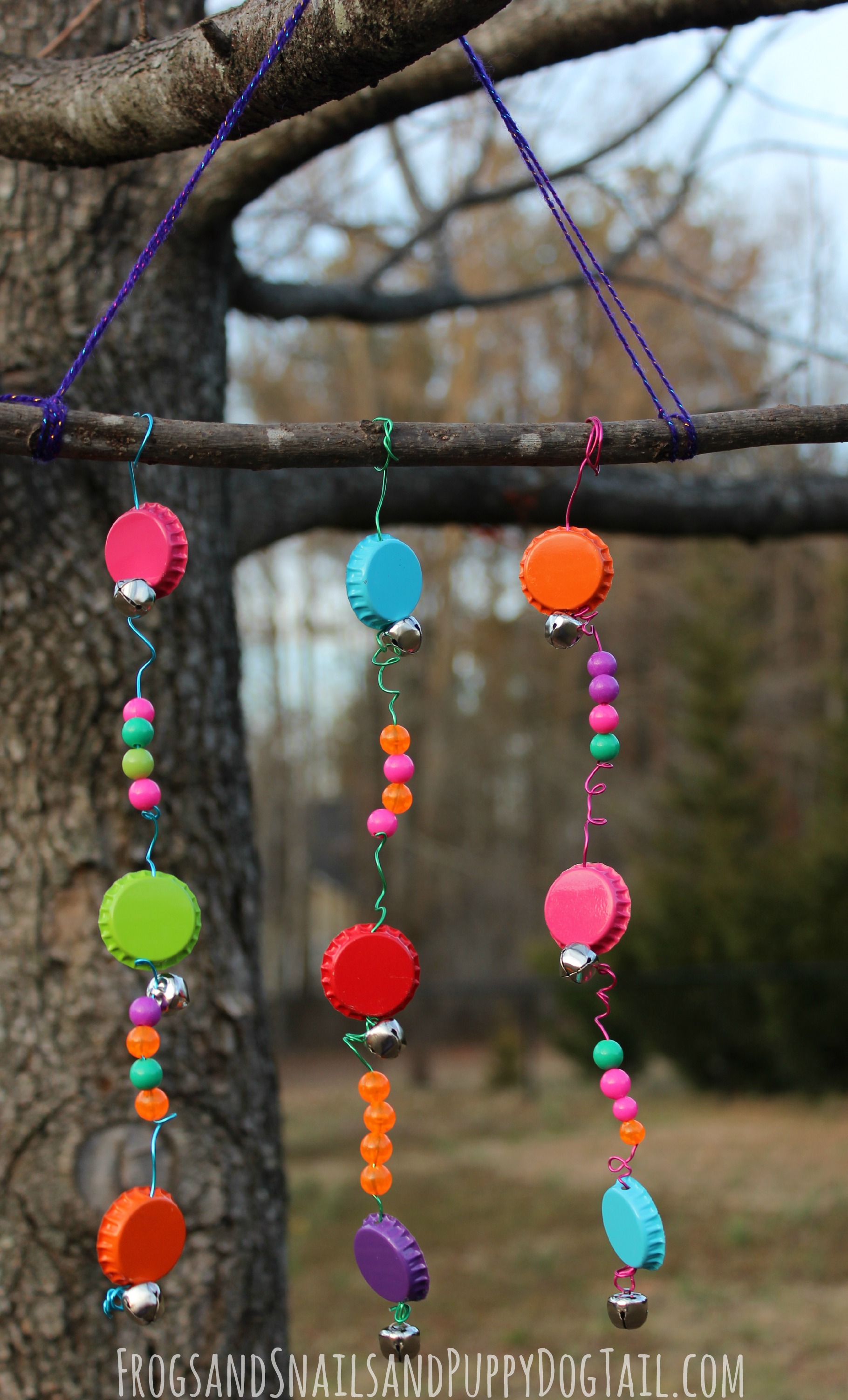 bottle cap wind chime