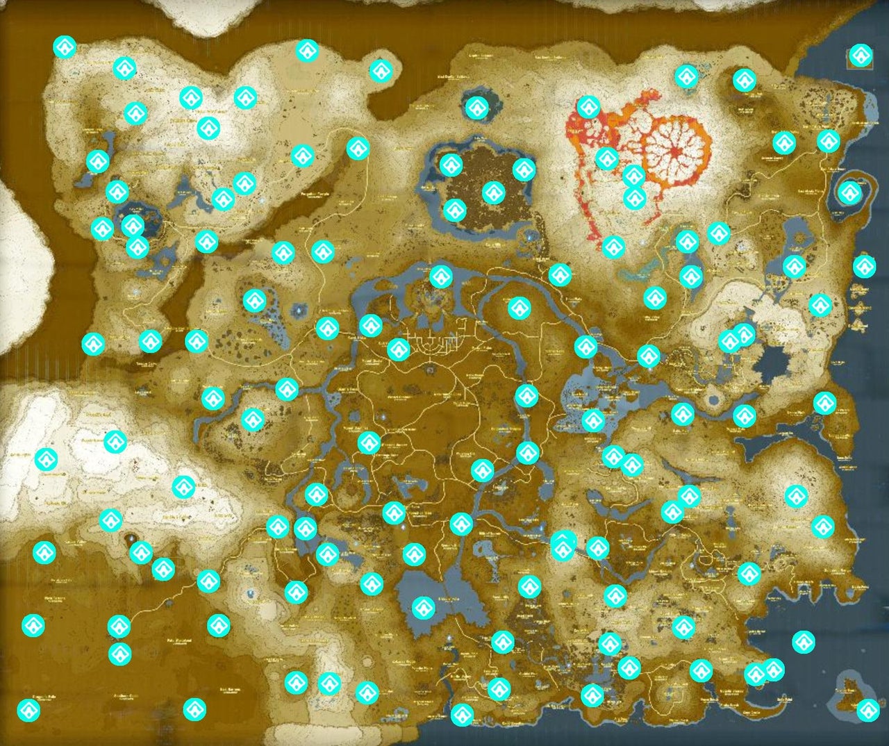 botw shrine map