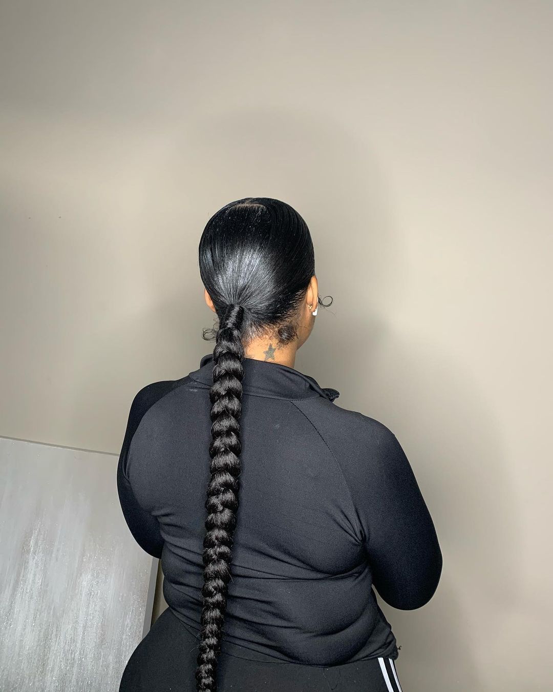braid and ponytail