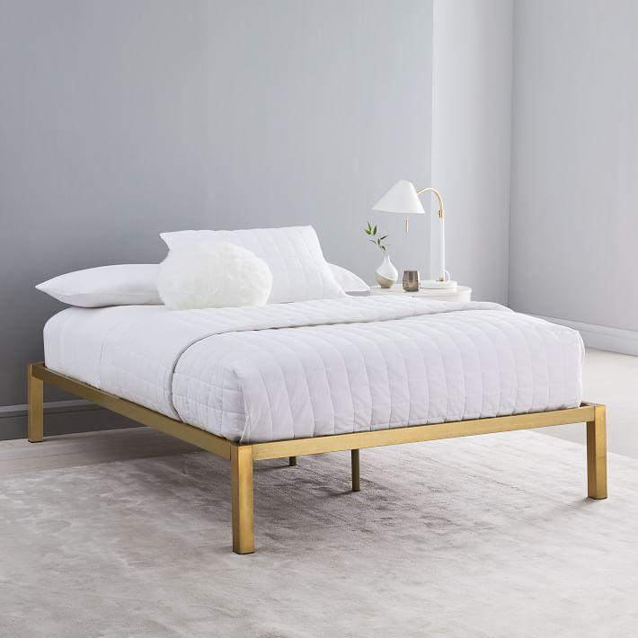 brass platform bed