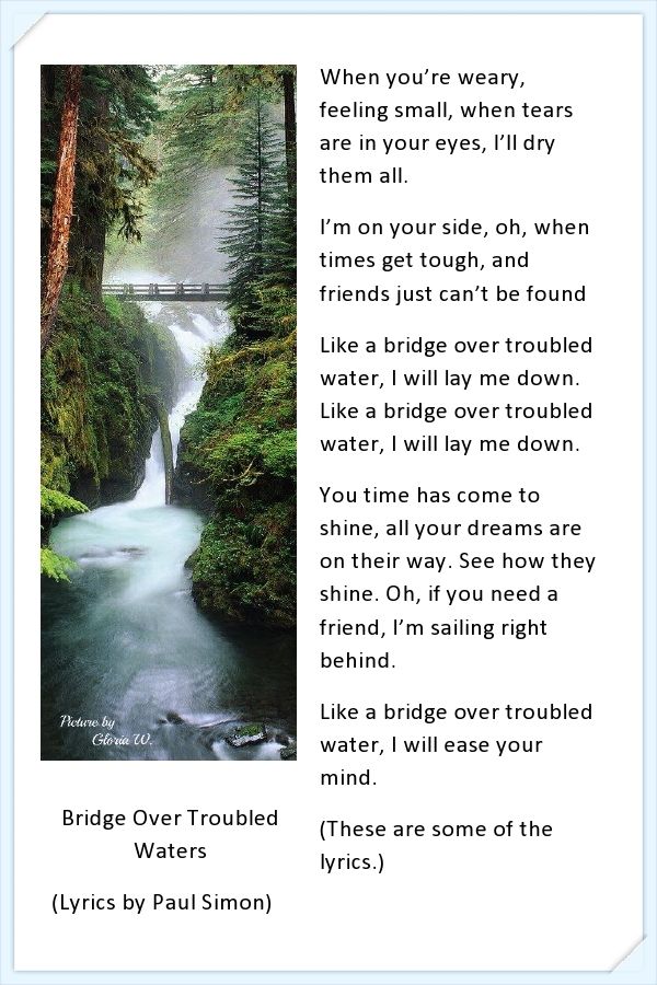 bridge over troubled water lyrics