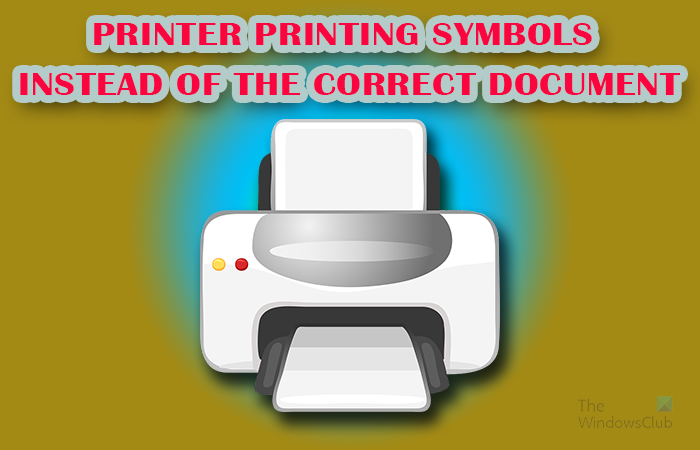 brother printer printing random symbols