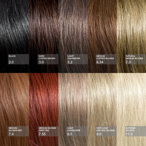 brunette colour chart