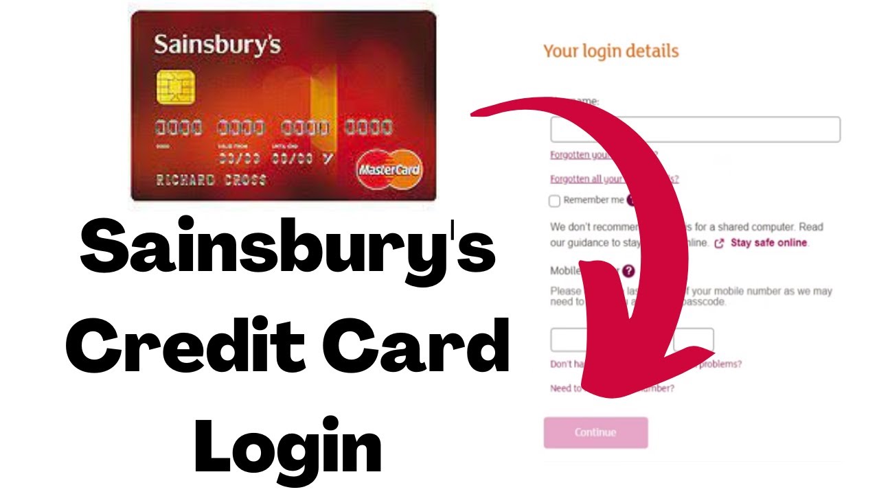 sainsburys credit cards login
