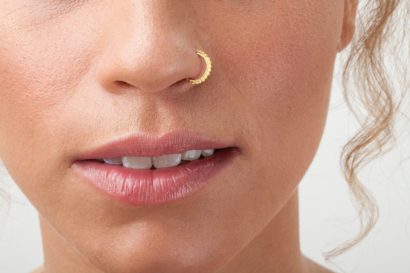 gold nose ring indian