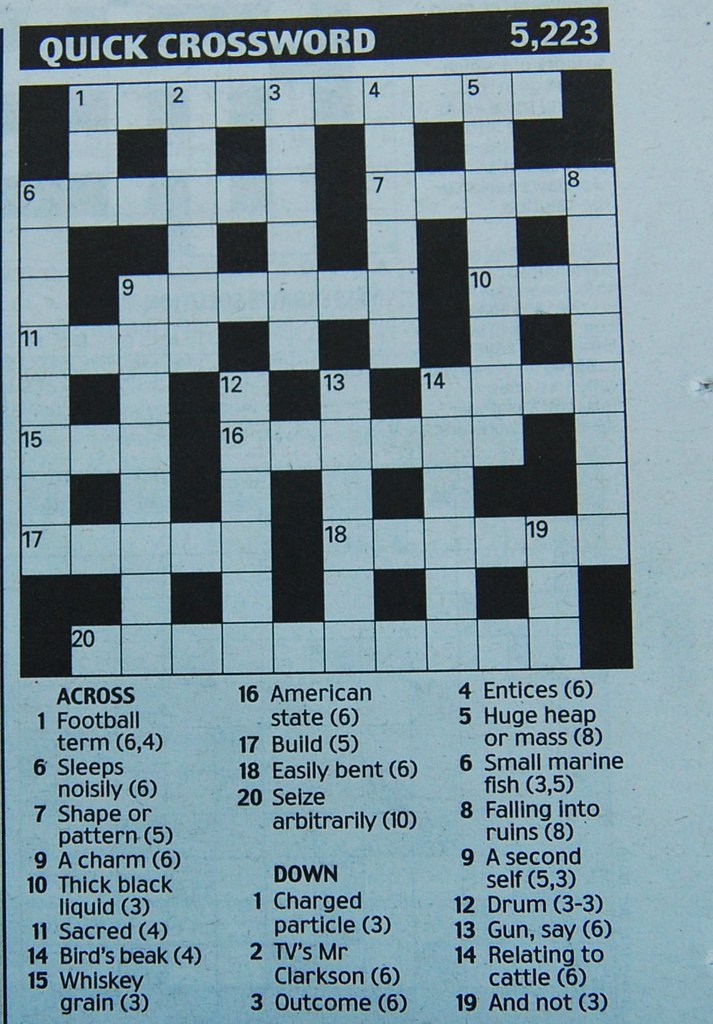 daily mail quick crossword