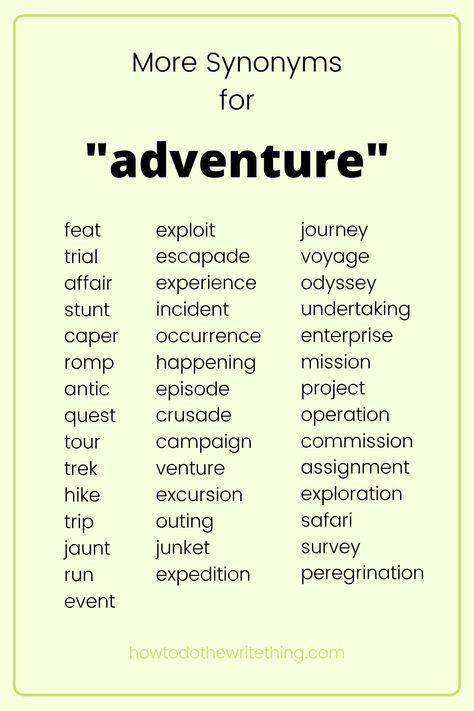 adventure synonym