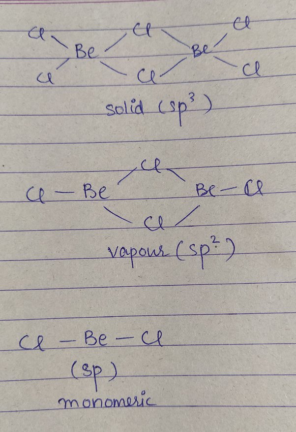 shape of becl2 according to vsepr theory