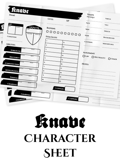 knave character sheet