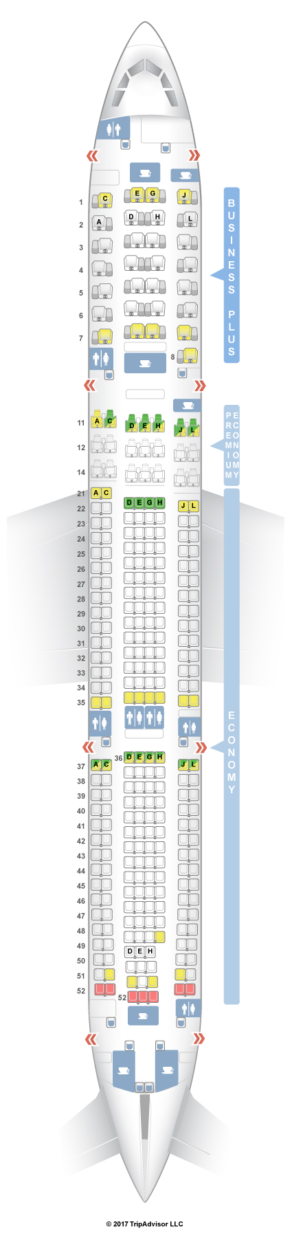 airbus a330 seat map